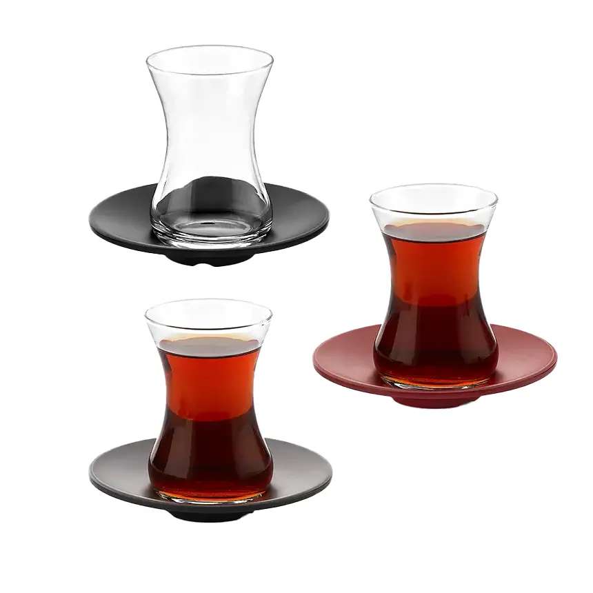 Külsan Drinkware serisi 11 cm gri melamin çay tabağı 1532.G