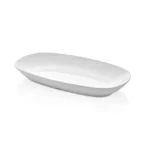 Külsan D3429.PW Diamond porselen beyazı ekonomik kırılmaz büyük oval servis tabağı (29x17 cm).