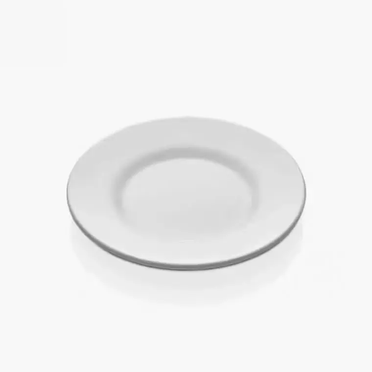 Külsan 21cm Yuvarlak Porselen Beyazı Melamin Yemek/Servis Tabağı (1121.PW)