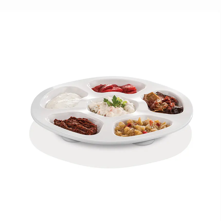 Kırılmaya karşı yüksek Thermoset direnç.6 Bölmeli Yuv. Tabak