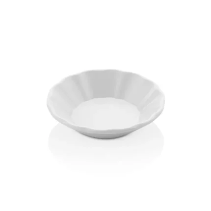 Külsan 15121.PW Drinkware porselen beyazı parlak kırılmaz melamin eko çay tabağı altlığı (11 cm).
