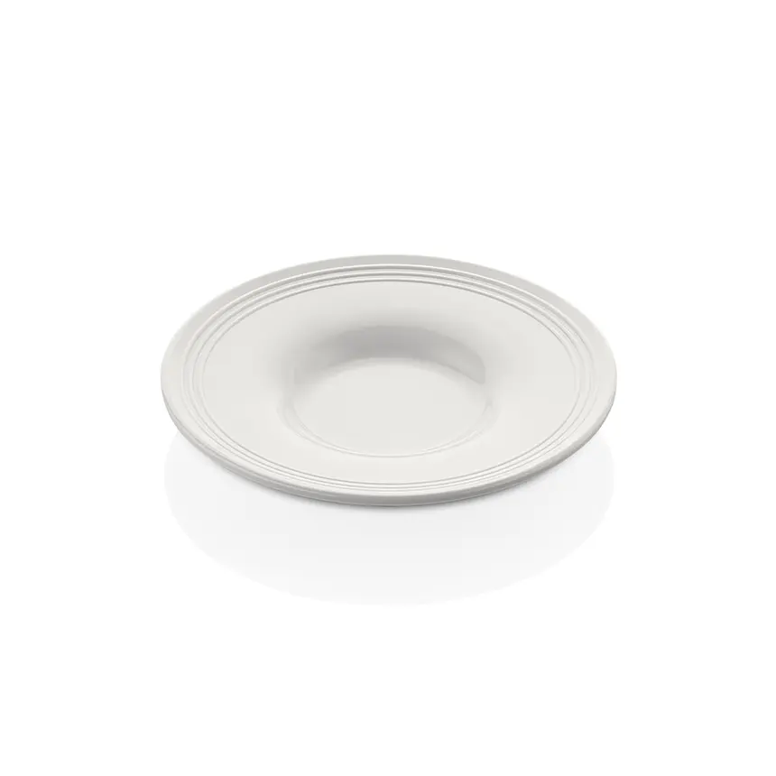 Külsan 1521.CW Drinkware porselen beyazı parlak kırılmaz melamin çay tabağı altlığı (11.5 cm).
