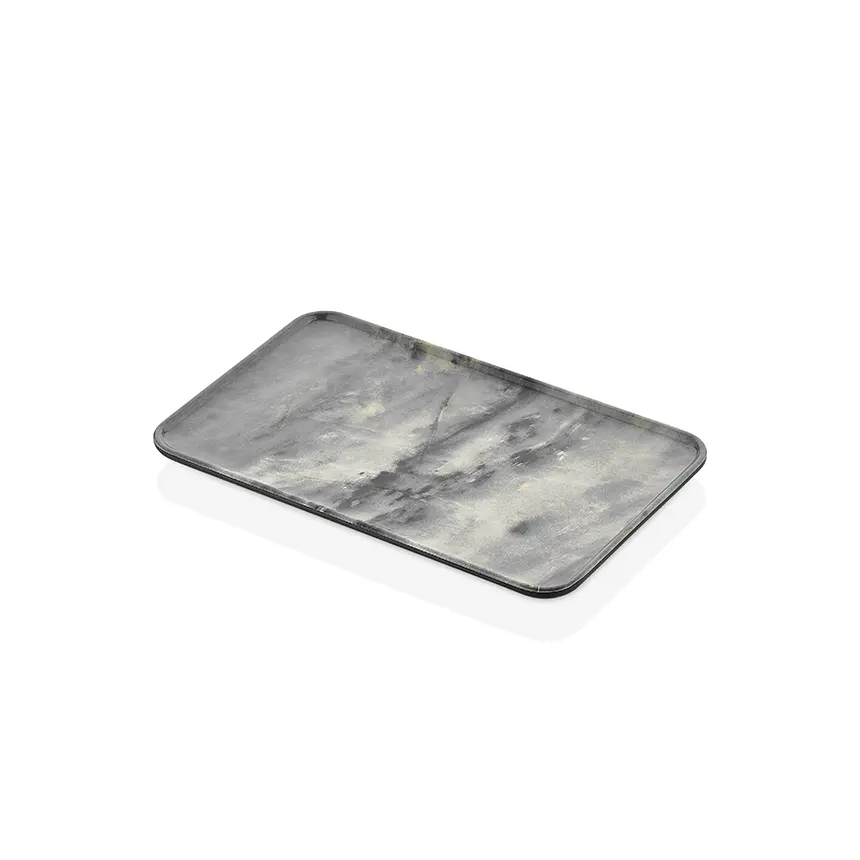 "Kulsan 40014.RM Luna GN.1/4 Royal Marble gri melamin platter 26,5x16,2 cm"