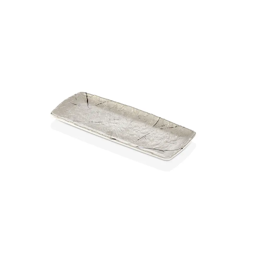 "Kulsan 41028.CAP Polaris Cappuccino Krem Beyaz Dikdörtgen Melamin Sunum Platterı 28,5x12cm"