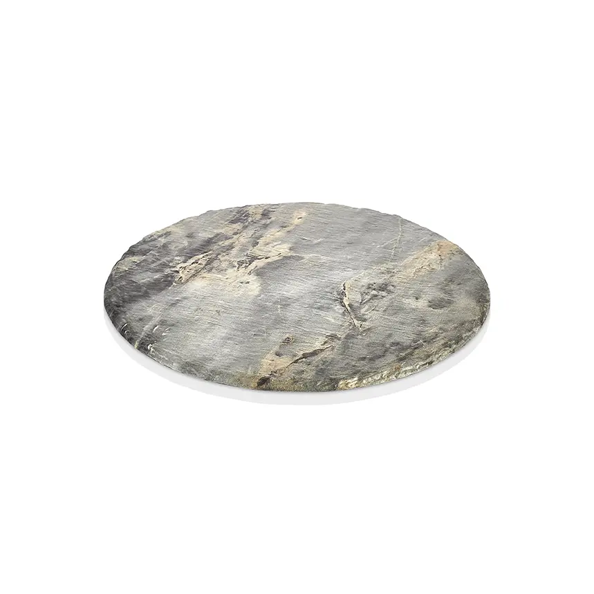 "Kulsan 47030.RM Slate Effect Royal Marble melamin yuvarlak sunum panosu Ø 30 cm"
