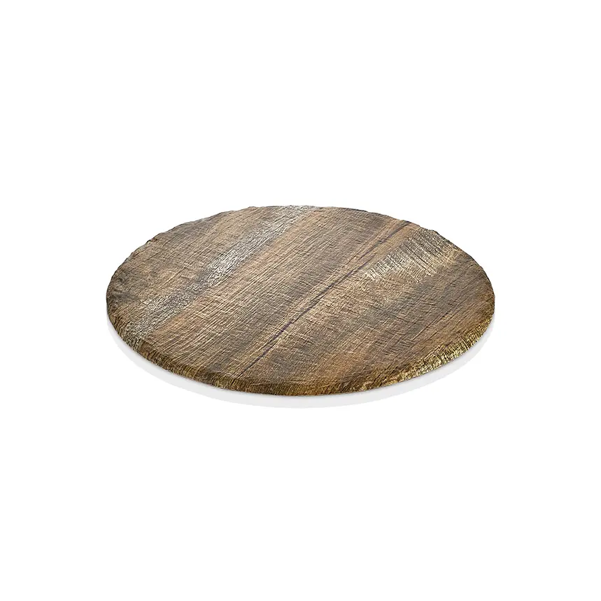 "Kulsan Sierra Slate Efektli Sütlü Kahve Melamin Yuvarlak Pano 30cm - 47030.SI"