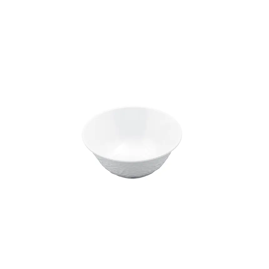 Kplus 8313.CW krem beyaz parlak kırılmaz melamin kase (13 cm).