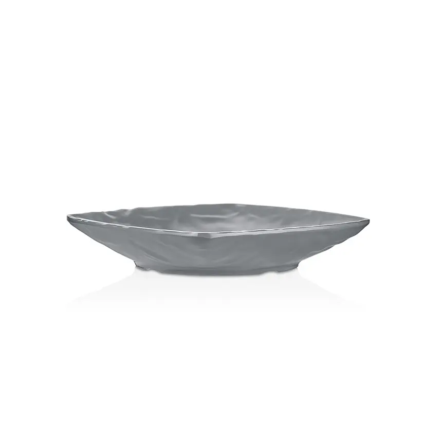Külsan M7221.G Carre Matt gri mat kırılmaz melamin kare çukur tabak (21x25 cm, 1 Lt).