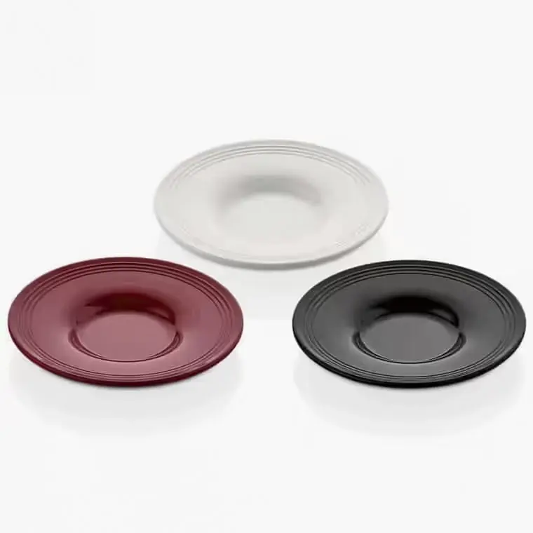 Külsan Drinkware serisi kırmızı parlak melamin çay tabağı altlığı 1521.R.
