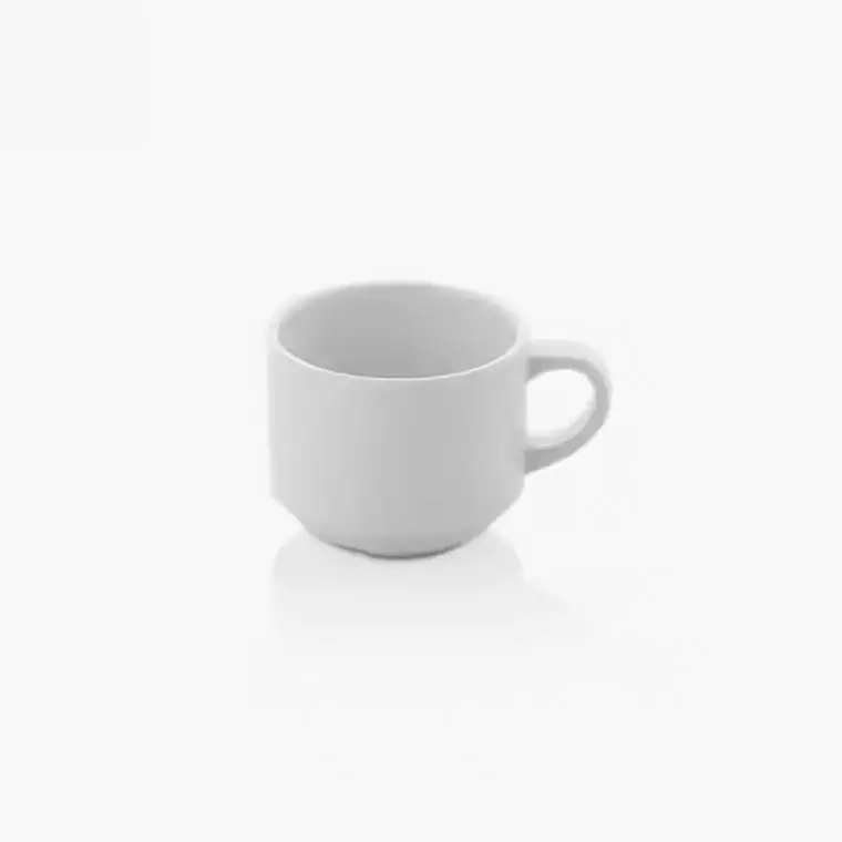 Külsan 9117-C.PW Drinkware porselen beyazı parlak kırılmaz melamin fincan (170 ml).