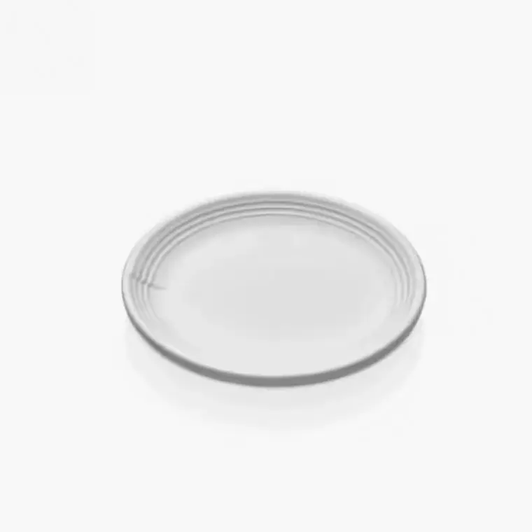 Külsan 5115.PW Nora porselen beyazı parlak kırılmaz melamin küçük düz tabak (15 cm).