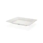 46x46 cm ölçülerinde, 4,9 cm sığ derinliğe sahip krem beyaz renkli büyük kare HappyChef açık büfe sunum tepsisi ve meze teşhir küveti.