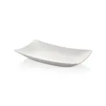 39x23 cm ölçülerinde, 6 cm yüksekliğe sahip krem beyaz renkli modern kavisli dikdörtgen HappyChef açık büfe sunum kasesi ve meze teşhir tabağı.