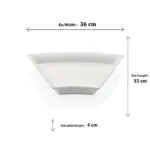 33x36 cm Divider Krem Beyaz Tabak 173336.CW - Görsel 2