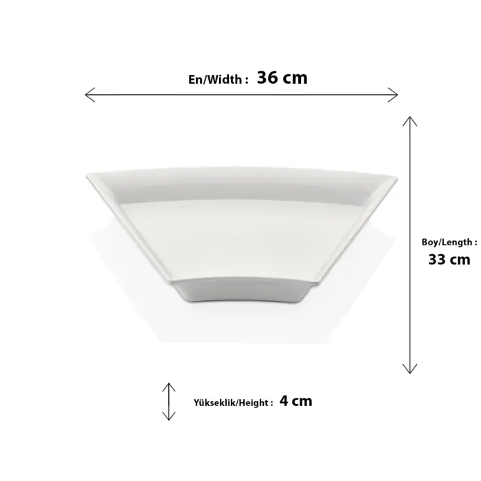 33x36 cm Divider Krem Beyaz Tabak 173336.CW - Görsel 2