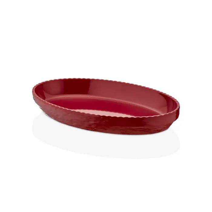 40x25 cm Olie Kırmızı Oval Tabak 21040.R - Görsel 3