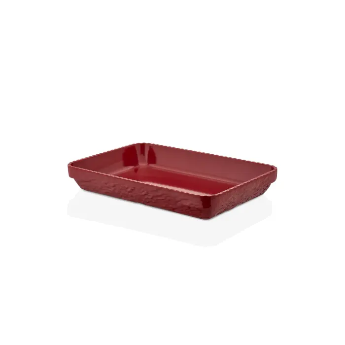 35,6x24 cm Olie Kırmızı Dikdörtgen Tabak 21136.R - Görsel 3