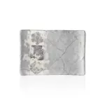34,1x23,6 cm ölçülerinde, 3,3 cm yüksekliğe sahip gri beton efektli ve etnik mandala desenli dikdörtgen HappyChef açık büfe sunum ve meze teşhir tabağı.