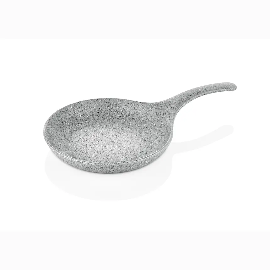Kulsan 38021.GG Terra Gri Granit melamin saplı tava, Ø21cm, paylaşımlık sunum.