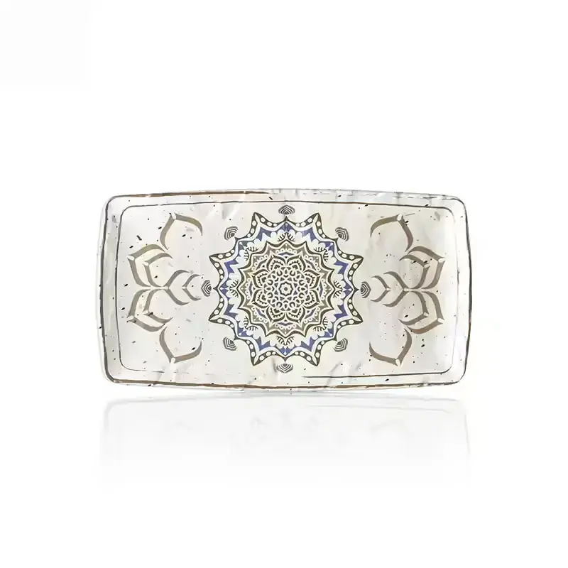 "Kulsan 41013.CW.CAS Polaris Casablanca Polaris Gastronorm Desenli Melamin GN 1/3 Tepsi."