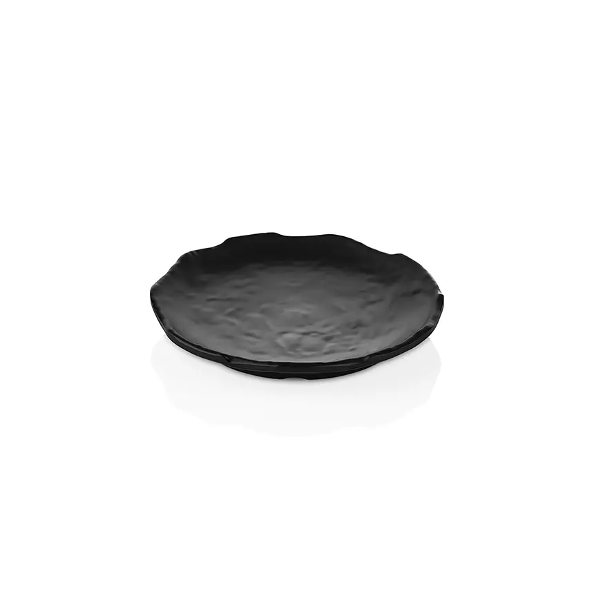 Kulsan Norma 16cm Siyah Melamin Tabak 43016.BL - Kırılmaz, Tatlı Tabağı, Meze Tabağı"