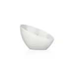 17x16 cm ölçülerinde, 10,8 cm yüksekliğe ve 450 ml hacme sahip dışı dövme taş dokulu parlak beyaz eğik ağızlı HappyChef melamin açık büfe meze, salata ve sos kasesi.
