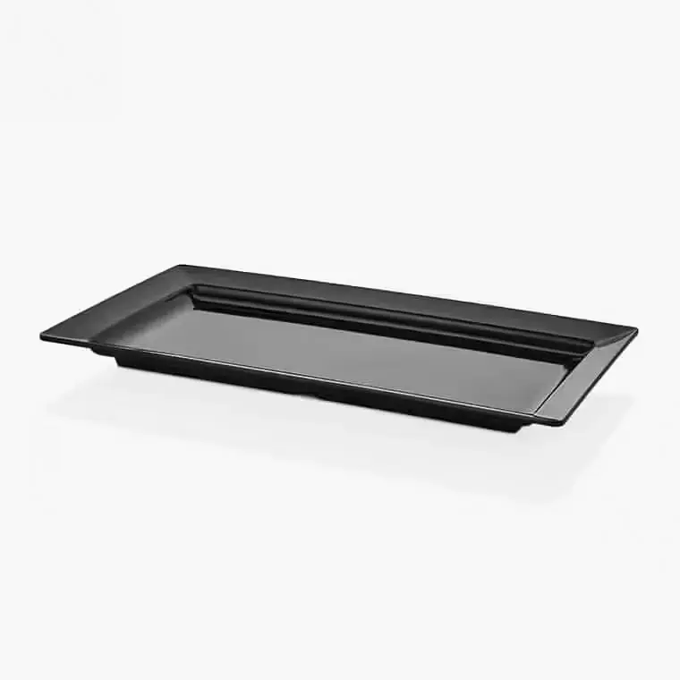 Kulsan 10865 Bono Ekstra Büyük Melamin Bono Siyah Sunum Tepsisi 65.5x37cm."