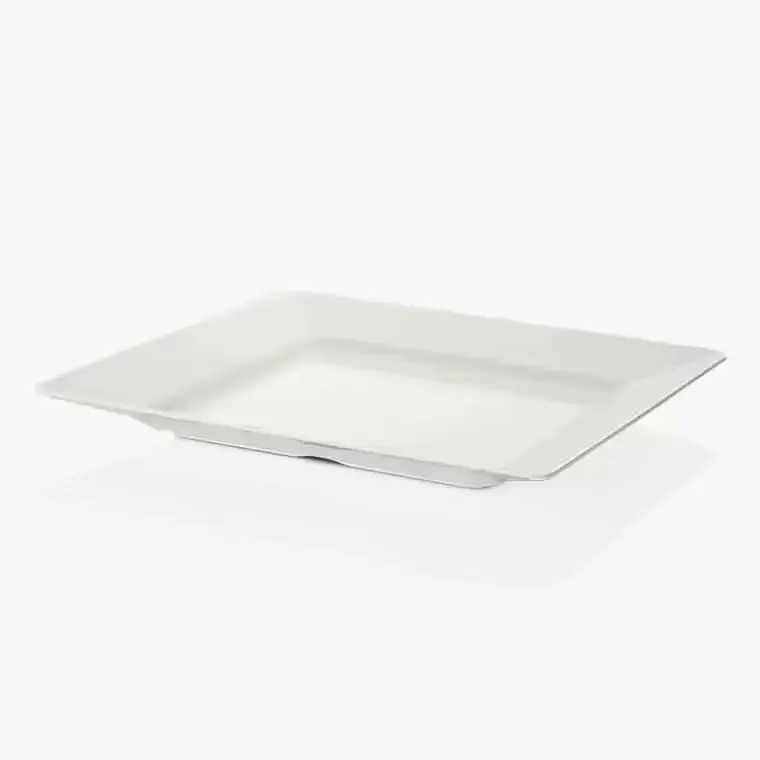 Kulsan 10446.CW Este Melamin Krem Beyaz Büyük Kare Servis Tabağı 46cm."