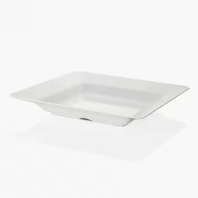 Kulsan 10546.CW Este Deep Melamin Krem Beyaz Derin Kare Tabak 46cm."