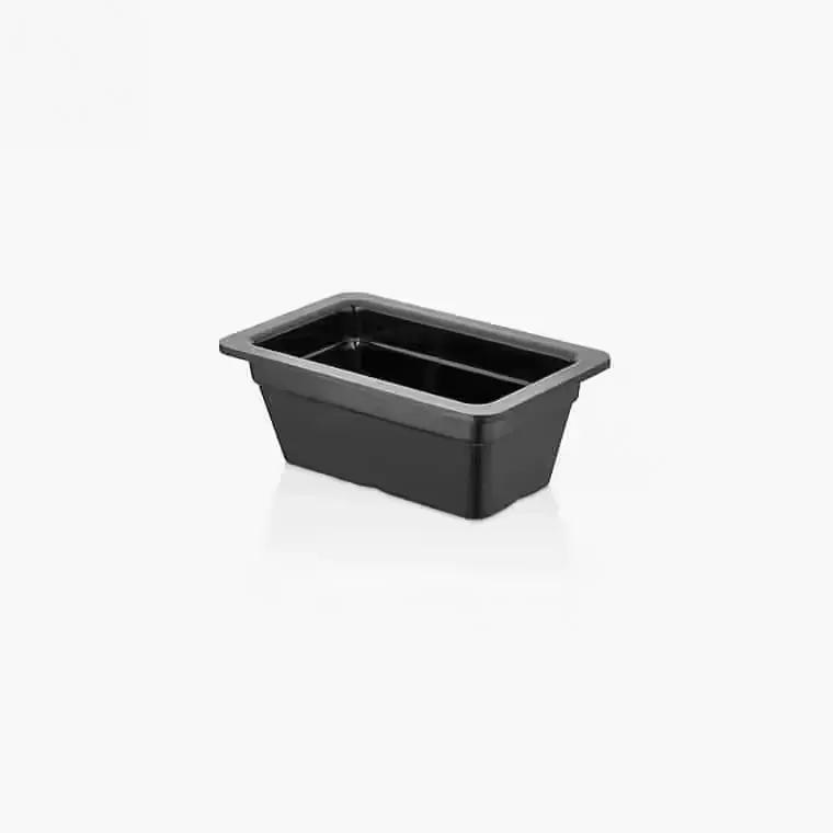 Kulsan 11400.BL GN 1/4 Melamin Siyah HappyChef Siyah Gastronorm Küvet Küvet 100mm."