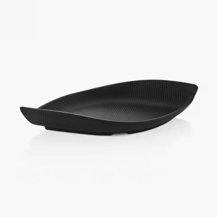 "Kulsan 32035.BL Gondola Siyah Büyük Melamin Tabak 35.6x15.8cm."