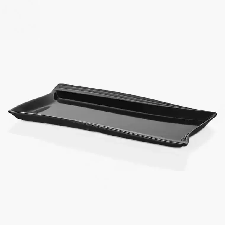 Kulsan 10653.BL Riva Melamin Siyah Büyük Dikdörtgen Servis Tabağı 53cm."